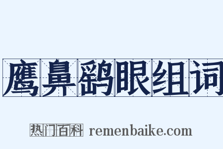 鹰鼻鹞眼组词是什么意思的图片